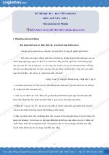 Giải đề thi kì 1 môn Văn lớp 9 năm 2019 - 2020 Duy Tiên